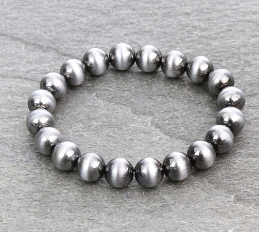 Navajo Style Pearl Stretch Bracelet