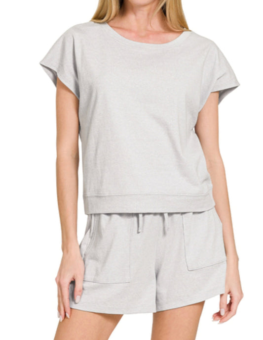 Premium cotton top & shorts set