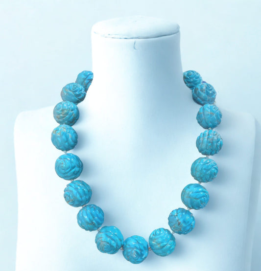 Turquoise Rose Necklace