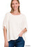 Pink Woven oversized boxy top