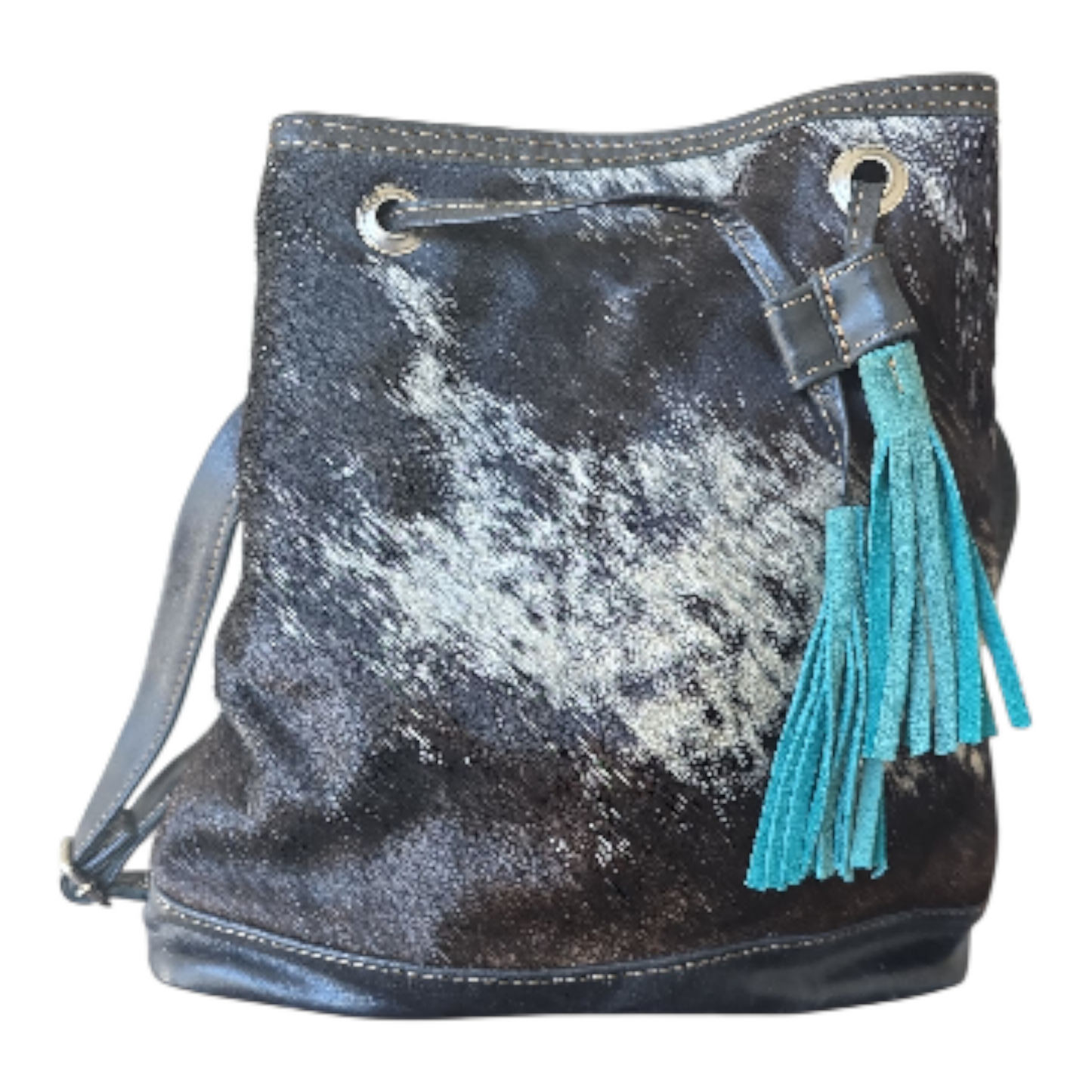 BLACK/WHITE COWHAIR HANDBAG - PRELOVE (Copy)